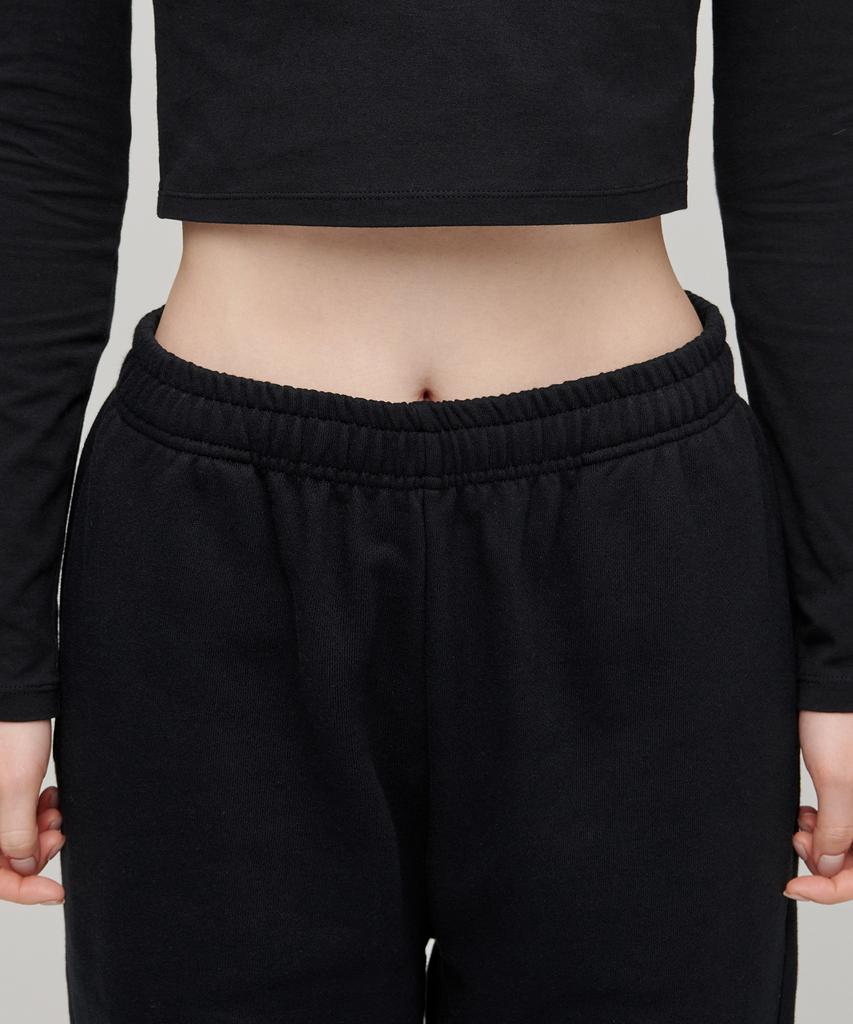 MUSINSA STANDARD WOMAN Women'S Crop Sweatpants [Black]