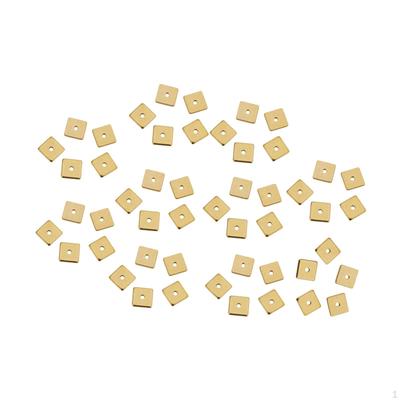 50 Pieces Square Beads for Craft Projects, Jewelry Making, And Necklaces