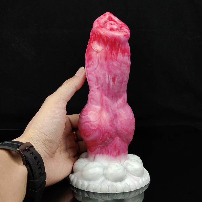 Sexspielzeug Tier Wolf Hund Dildo Silikon Gory Fleischfarbe Realistischer Dildo Saugfuß Analer Knoten Riesiger Buttplug Sexspielzeug Für Frauen 18+