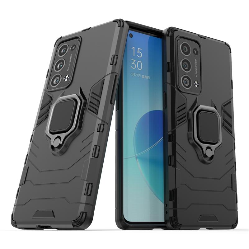 Custodia per OPPO Reno 6 Pro Plus Custodia Protettiva per OPPO Reno6 Pro Plus Cover Guscio Corazzato Copertura con Anello per Dita per Reno 6 Pro Plus