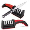 3/4-Stage Professional Sharpener with Tungsten Steel & Ceramic Sharpening Stones - Heavy-Duty Sharpener Suitable Knives