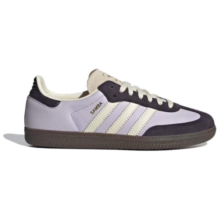 adidas Samba OG Silver Dawn Aurora Black Women Sneakers Purple Cream-White JI4209