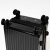 Small Double with Drink Silver [Basic Land] Carry-on Suitcase, Size, 33L, Quiet, Casters, Holder, 3.6kg,