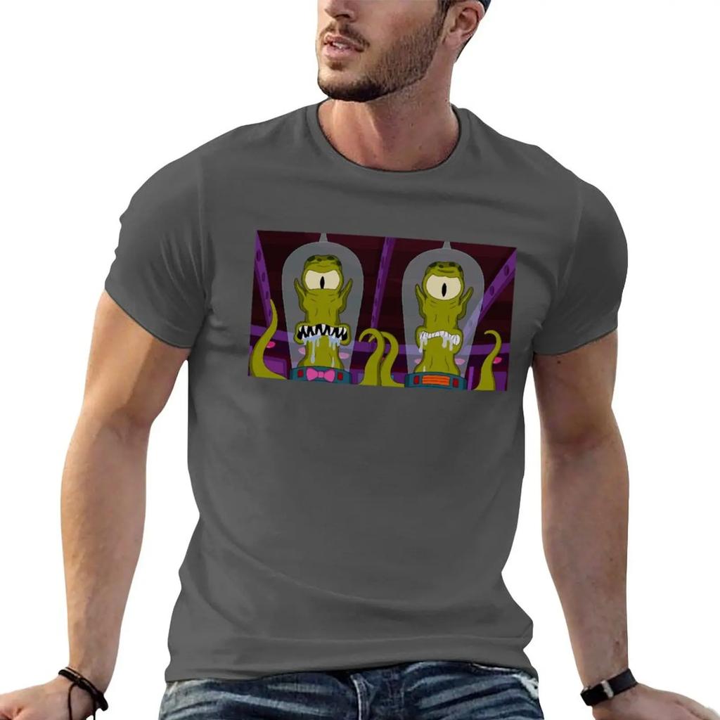 Kang and Kodos TShirt anime heavyweights plus size tops mens graphic tshirts anime