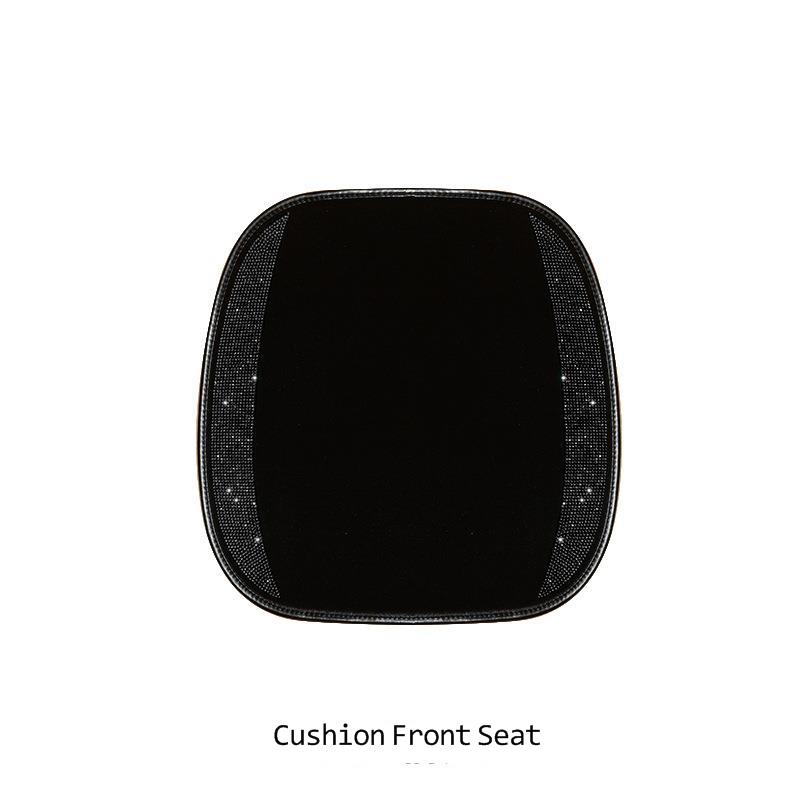 Autositzbezug-Set, Bling-Innenzubehör für Frauen, Diamant-Kopf-Rückenlehnenkissen-Schutz, Rücksitz-Schutzpolster