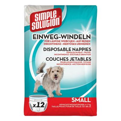 Simple Solution Dog Disposable Diaper S 12 Pieces