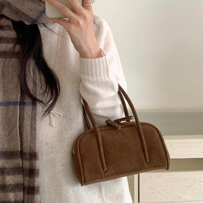Herbst und Winter Wildledertasche Damenmode Retro tragbare kleine Tasche neue Schulter Umhängetasche Damen