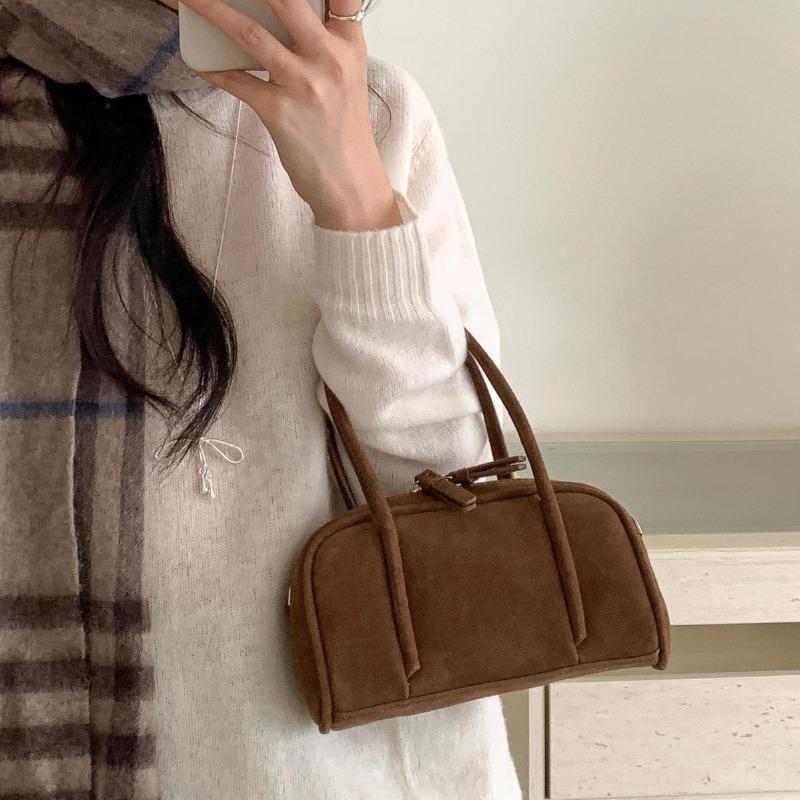 Autumn and winter suede bag women's fashion retro portable small bag new shoulder messenger bag women