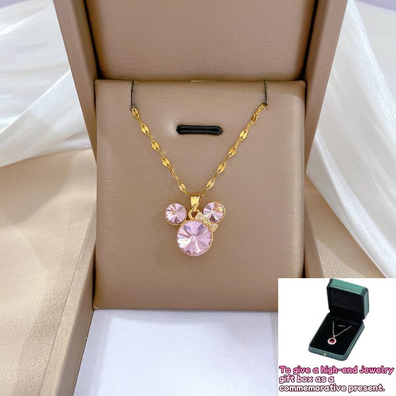 

Милое хрустальное великолепное ожерелье с крыльями из бриллиантовой короны для женщин, знаменитостей из Интернета, универсальная цепочка на ключицу