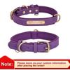 Custom Leather Dog Collar Soft Padded Dog Collars Personalized Pet ID Necklace Free Engraved Name Paw For Small Medium Dogs Pug