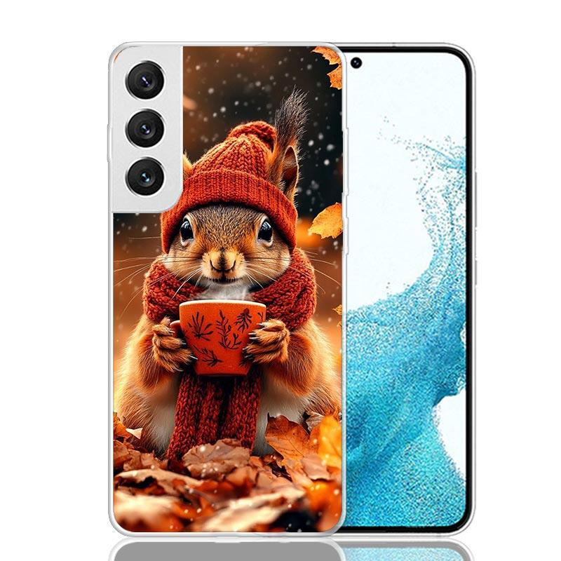 Animal Squirrel Phone Case For Samsung Galaxy S26 Ultra S23 S24 S25 Edge S20 FE S21 S22 Plus Soft Print Shell Cover Fundas Galax