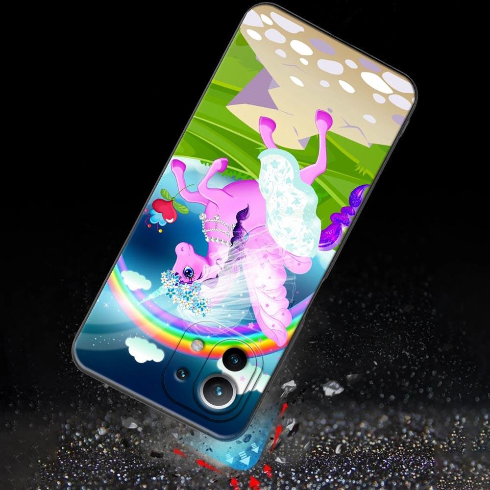 Handyhülle für Xiaomi Mi 11 Lite 5G NE 11i 11X 11T 12 Pro Poco F1 F3 X3 GT X4 NFC Pro Hüllen Cover Cartoon Regenbogen Einhorn Tier