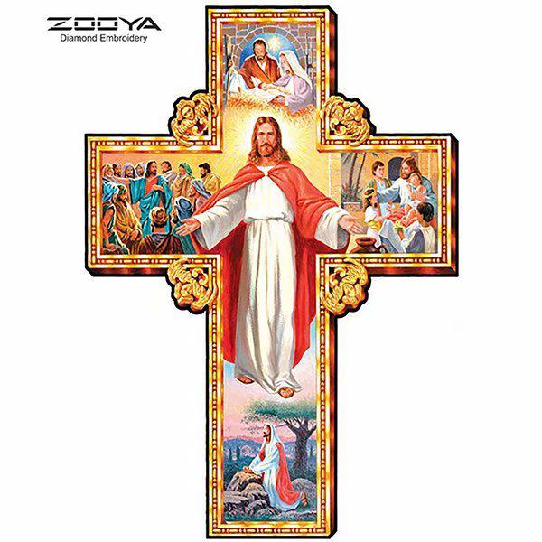 

ZOOYA DIY 5D квадратная алмазная картина Религиозный крест Вышивка крестиком домашний декор