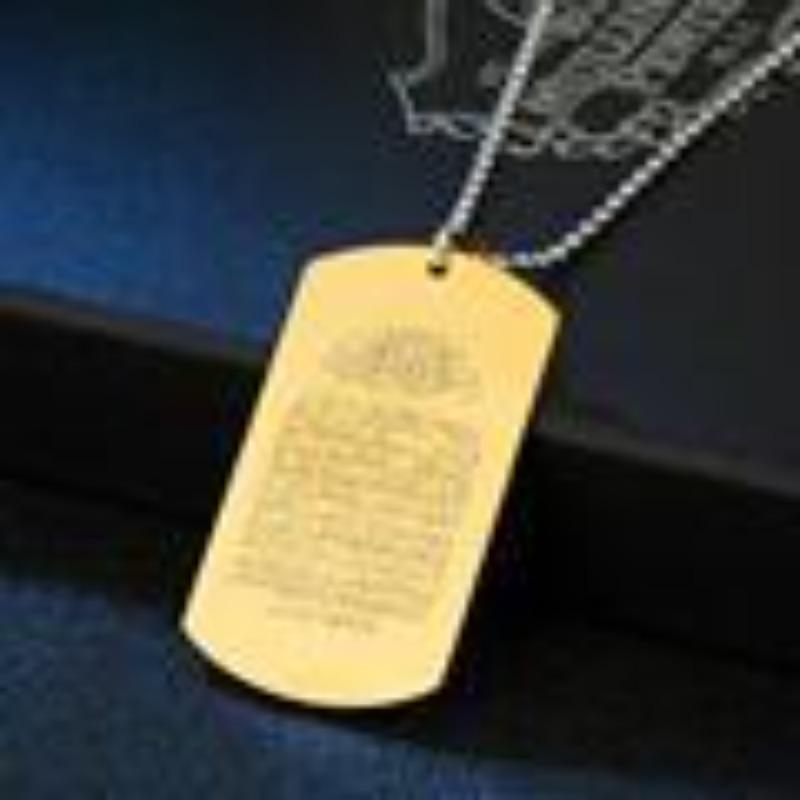 Collana in Acciaio Inossidabile - Ciondolo Personalizzato e alla Moda da Uomo