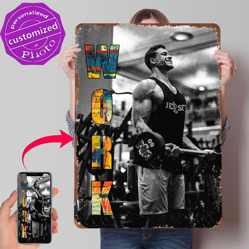 GYM Tin Poster Customized Wall Art Retro Vintage Metal Signs for Fans Room Gaming Decoration Garage Bar Accessories Office Decor