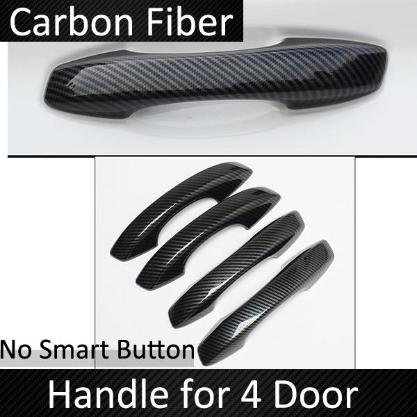 Carbon Fiber Door Handle Cover Fit for Changan Cs75 Plus     Cs75Plus Car Accessories Gadget Decoration Stickers 4Handle No Keyhole