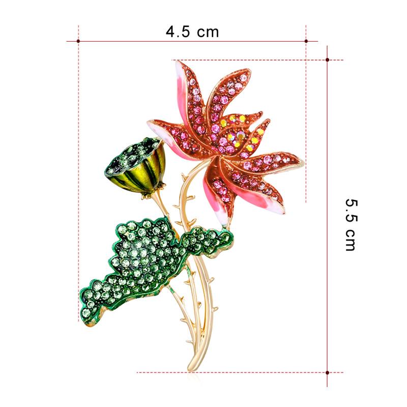 Lotus Brooches For Women Elegant Handmade Leaf Office Party Coat Bag Decoration Accessories Pins Gifts