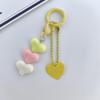 Cartoon Heart Macaron Keychain Pendant Ornament for Girls
