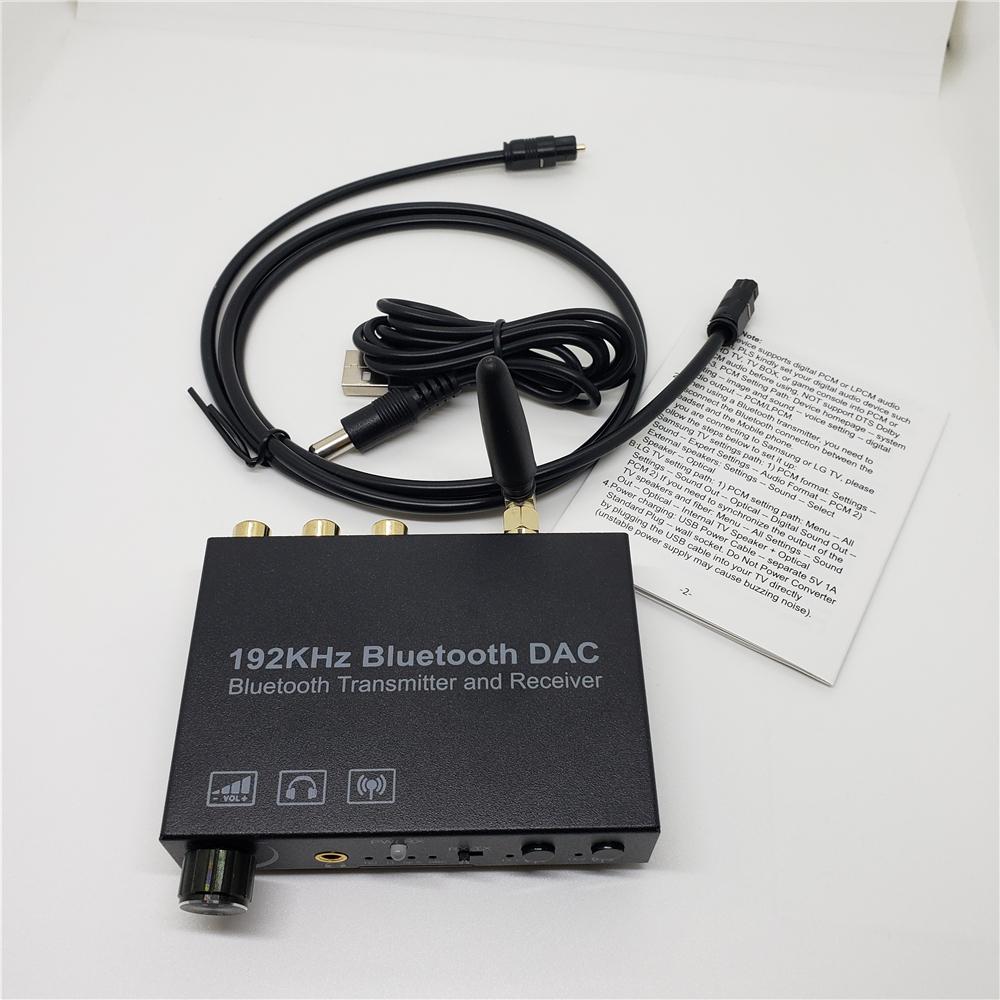 192KHz Bluetooth DAC Dijitalden Analoğa Ses Dönüştürücü Bluetooth Ses Verici Alıcı aptX Düşük Gecikme ile Kulaklıklar İçin