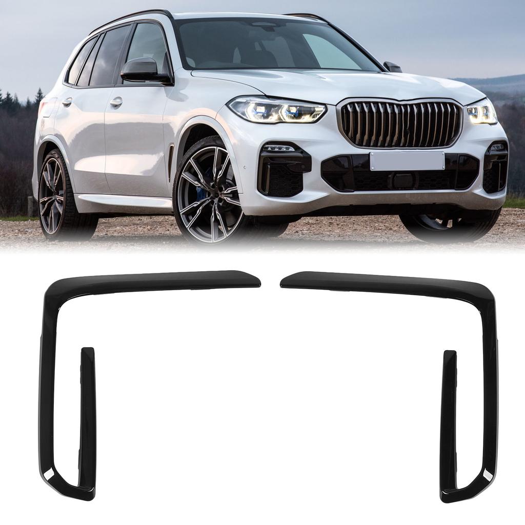 1 Pair Front Bumper Fog Light Grille Trim Cover Molding for X5 G05 M50 Pre‑LCI 2019 To 2023