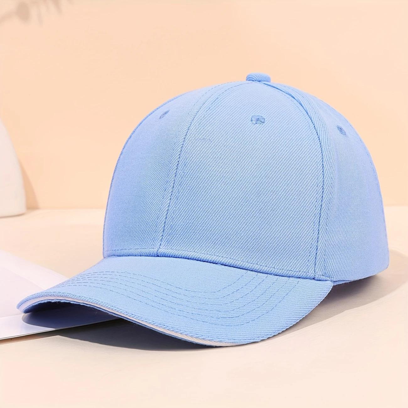 New Products, Sandwich Baseball Caps, Men S And Women S Korean Caps, Travel Caps, Sunshade And Sunscreen Caps. небесно-голубой