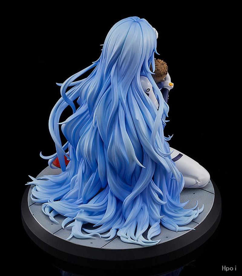 16CM Anime Shin Evangelion Gekijouban Ayanami Rei Figur 1/7 Lange Haare Version Sitzende Figur Spielzeug Geschenk Sammlung Actionfigur PVC