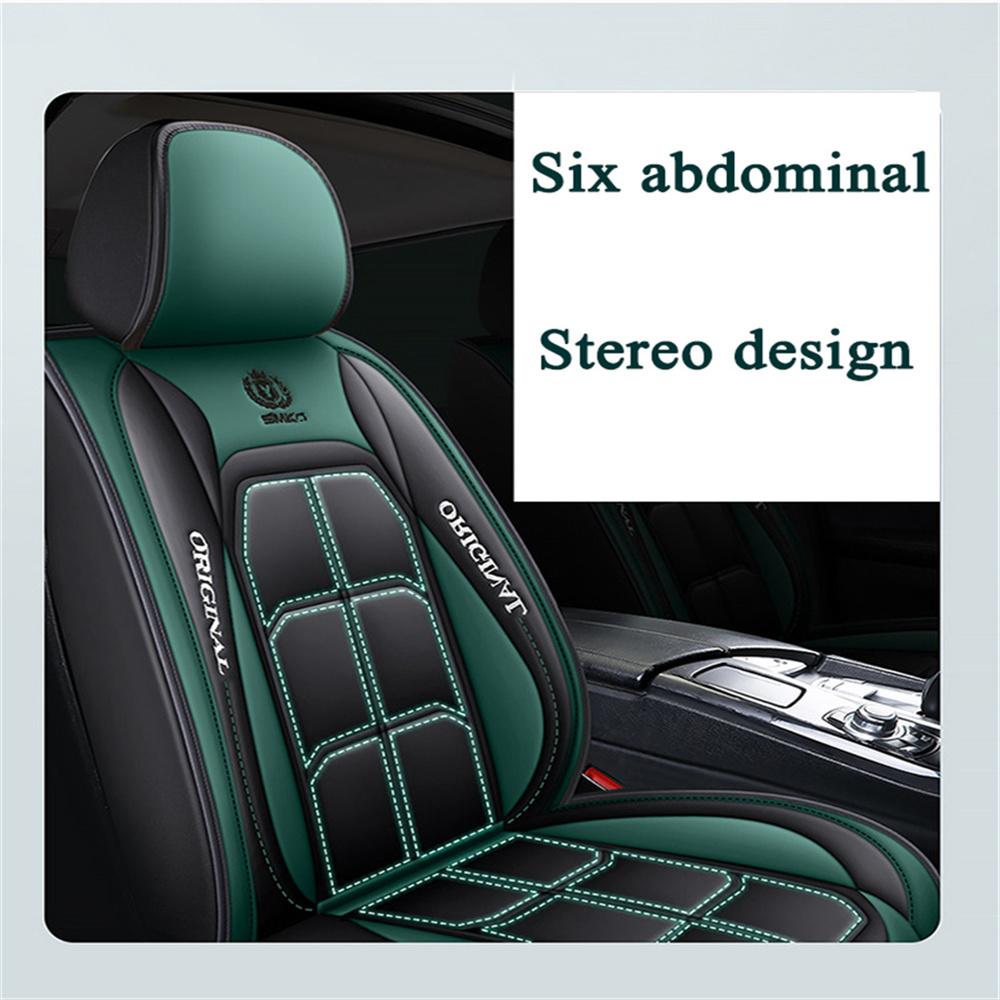 Luxus Verschleißfestes Leder Auto Kissen Sitzbezüge Auto-Styling Voll Umrandet Vorne+hinten Kissen 5-Sitzer Für alle...