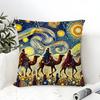 Classical Mural Patterns And Religious Prints Pillow Case Linen Pillow Case Sofa Home Decor Cushion Cover Cushion Cove