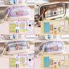 Vintage American Style Magnetic Pen Case With Patterned Fabric For Office And School Use