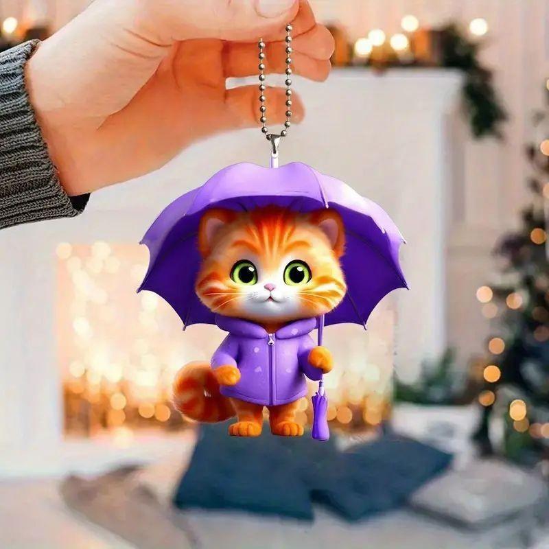 Pandantiv Acrilic Model Pisică Drăguță Pentru Accesorii Decor Mașină