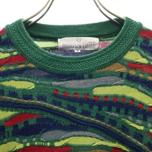 mila schon made in Japan Overall handle golf Long sleeve 3D solid knit Men's Used