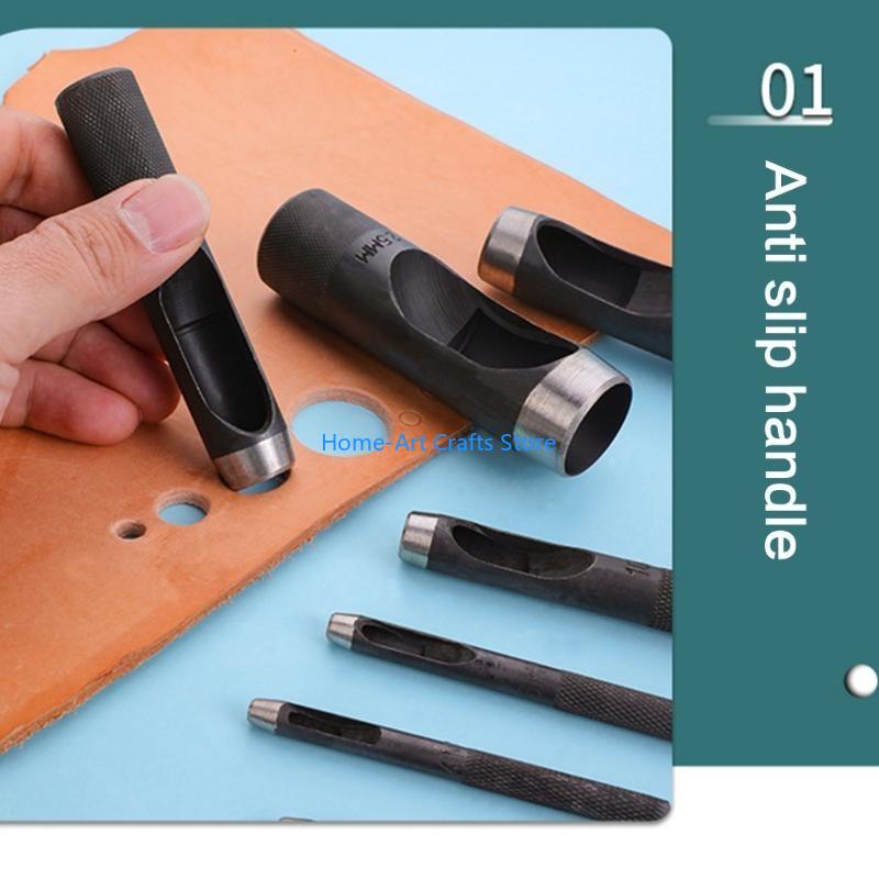 Y3NA Professional Leather Puncher Tool Hollow Leather Hole Punches Round Hole Punches