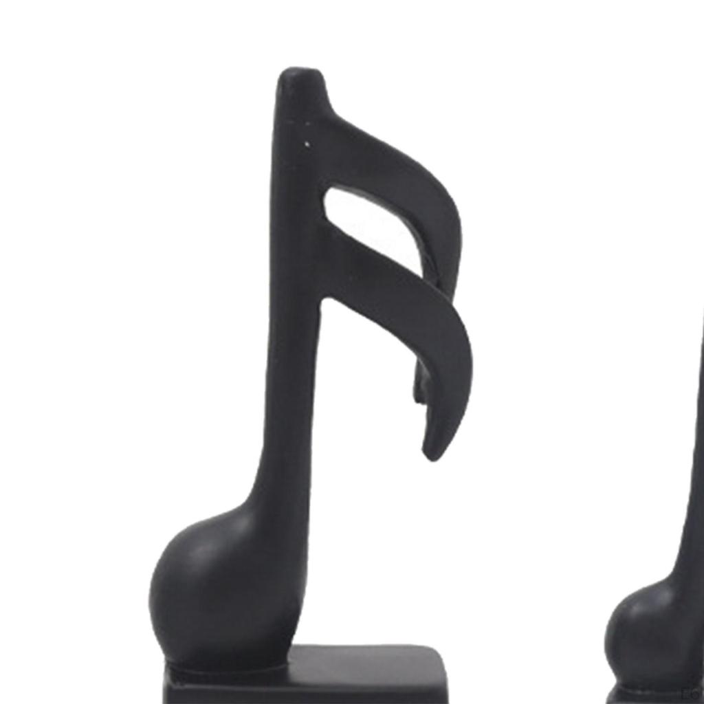 3 Pcs Modern Musical Notes Statues Sculpture Symbol Crafts Resin Figurine Music