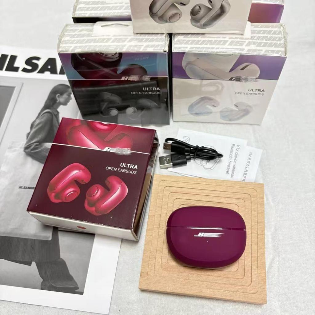 Bose Ultra V12 Open-Ear Kabellose Sportkopfhörer, Clip-On, Lange Akkulaufzeit, Geräuschunterdrückung