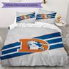 Denver Broncos Pattern Bedding Uilt Set Uilt Cover Pillowcase Home Decoration Birthday Gift (1*duvet Cover + 2*pillowcase Without Core)