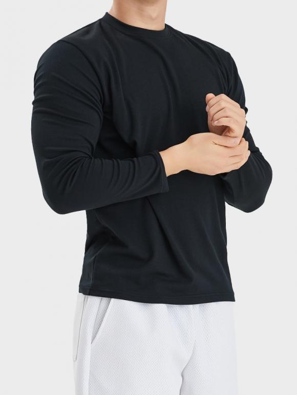 Nine Jet Plain Premium Mesh Muscle Fit Long Sleeve Tee 22Tl02 White (Wh)/Xl