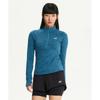 Nbnde4p142 Women Heat Grid Half Zip Up  Light Blue 
