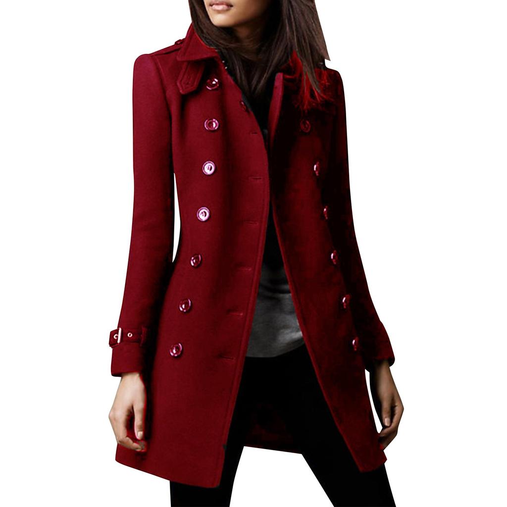 Women's Fashion Casual Tweed Long Coat