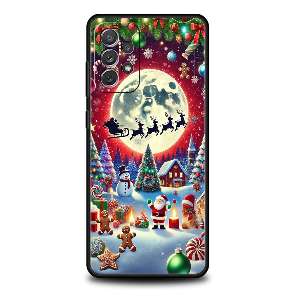 Frohe Weihnachten Handyhülle für Samsung Galaxy A55 A35 A15 A14 A13 A25 A54 A51 A71 A72 A73 A32 A52 A41 5G Weiche TPU-Schale Fundas