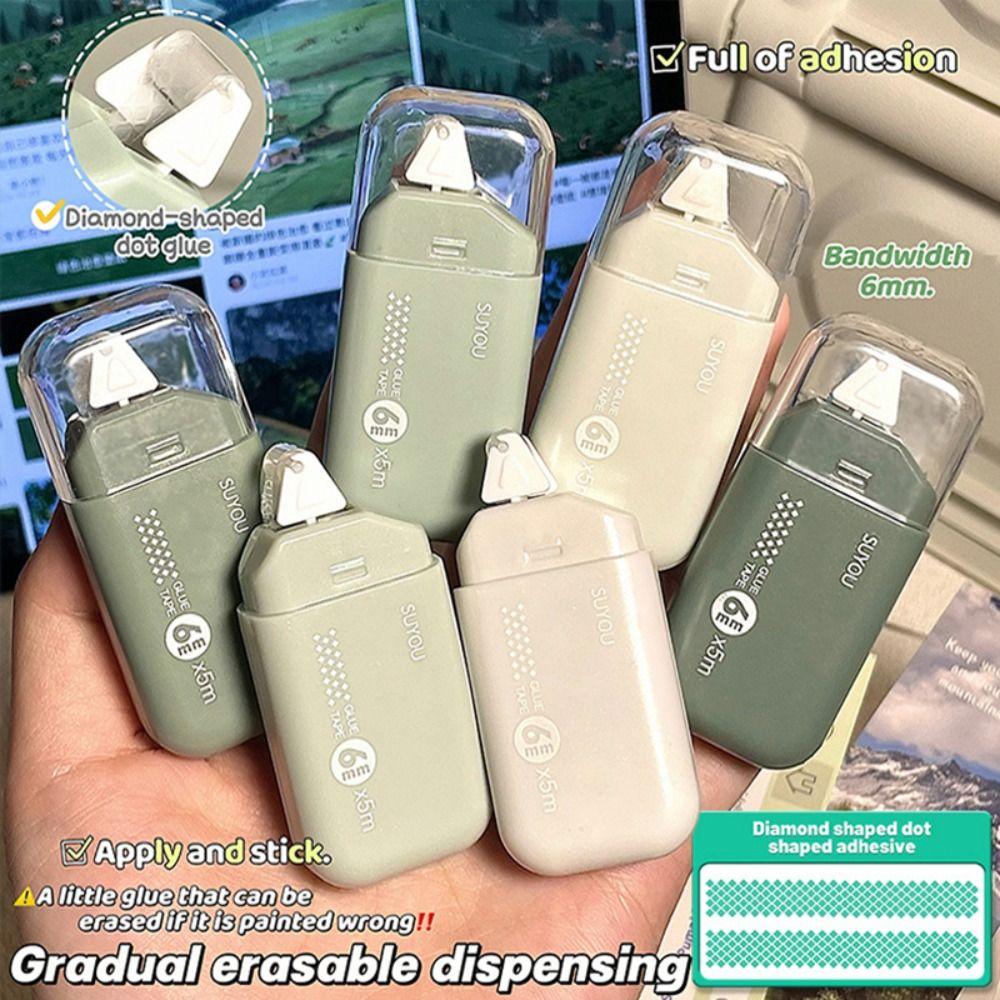 6pcs Diamond-shaped Dot Glue Tape Gradient Color Double-sided Adhesive Tape  Gift