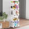 5-Tier Rolling Cart with Wheels Multifunction Utility Storage Carts Kitchen Storage Organizer Mobile Shelving Unit for Bathroom