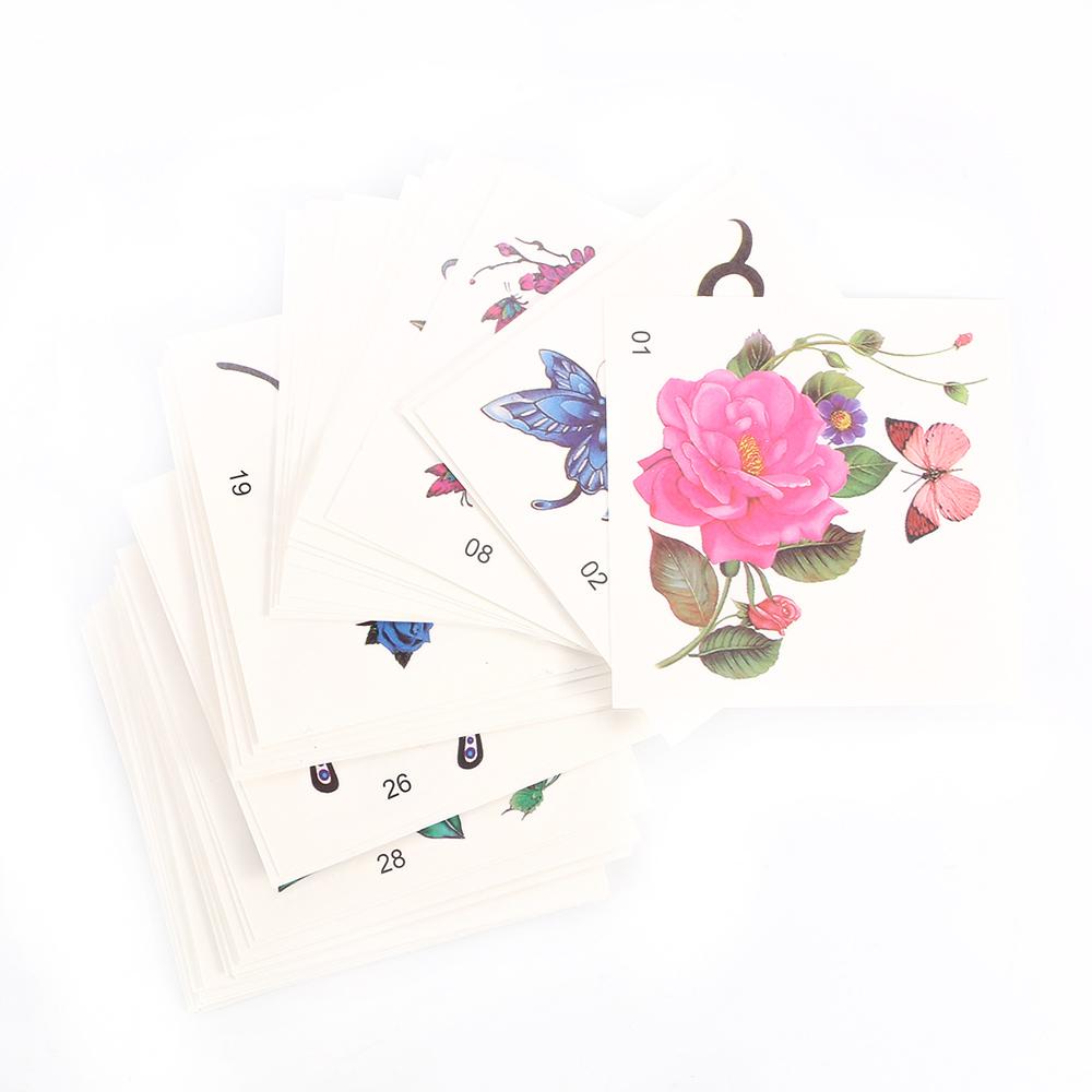 Arm Girls Waterproof Makeup Sticker Fake Fake Tattoos Butterfly Temporary Tattoos Rose Flower
