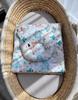 Teddy bear duvet with filling and contoured pillow - 2-piece set - blue teddy bears
