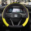 for Seat ibiza 6L 6J 6P 6F KJ1 FR Car Steering Wheel Cover PU Leather Non-slip 9 Colors Auto Accessories Fast Shipping