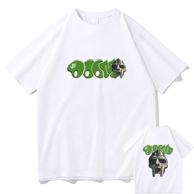 Rapper Mf Doom Madlib Madvillain Maske Grafik T-Shirts Herrenmode Vintage Trend T-Shirts Herren Damen Hip Hop Übergroßes T-Shirt