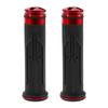 Motoforti Motorcycle Hand Grip Cover Rubber Aluminum Alloy Handlebar Grips for Motorcycle Scooter Bicycle ATV Black Universal