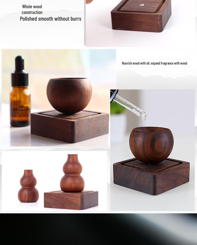 Solid Wood Round Egg Aroma Diffuser - Essential Oil, Scentless & Long-Lasting for Bedroom & Living Room Decor