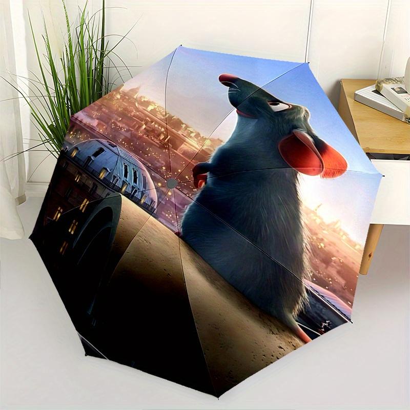 

Disney Ratatouille, Ratatouille Automatic Open/Close Umbrella - Cute Umbrella with Cute Design, Portable 3-Fold Compact Umbrella for Men & W