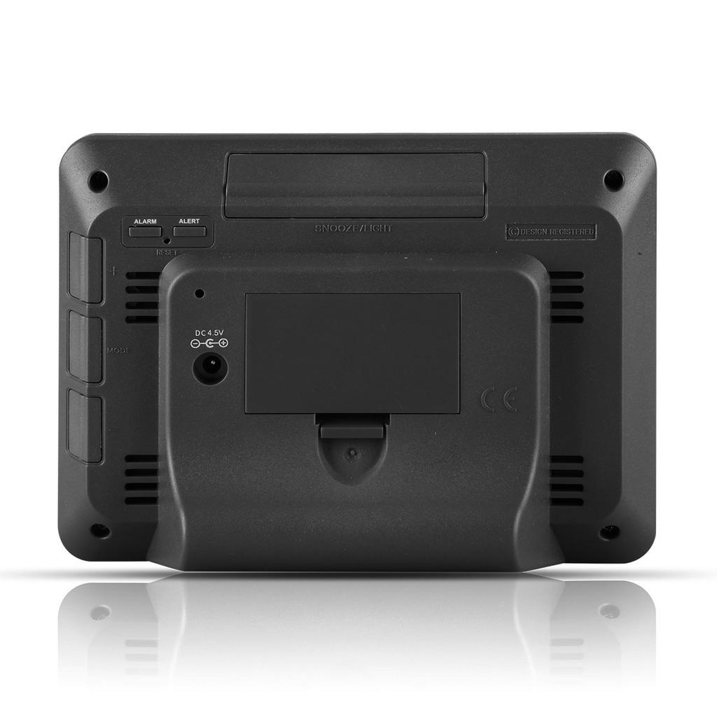 Weather Station Alarm Clock Wireless Thermometer Digital Alarm Clock with Outdoor Sensor Temperature/Humidity for Bedroom Office