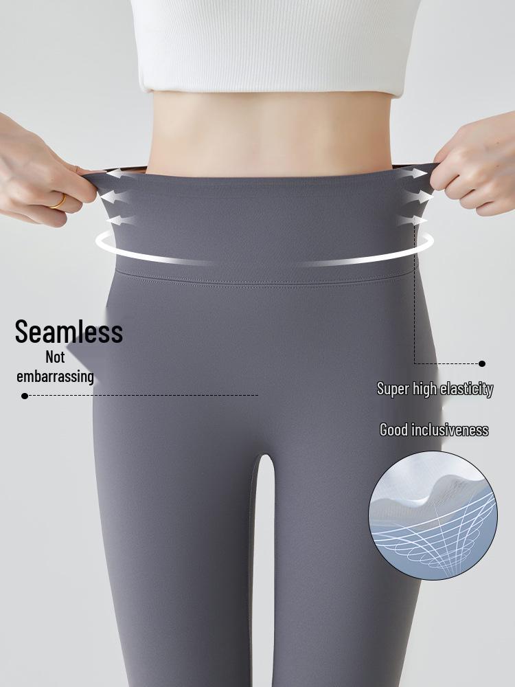 Women's Petite Plus Velvet Shark Leggings for Autumn/Winter - Thick, Tight, Cotton Yoga Pants